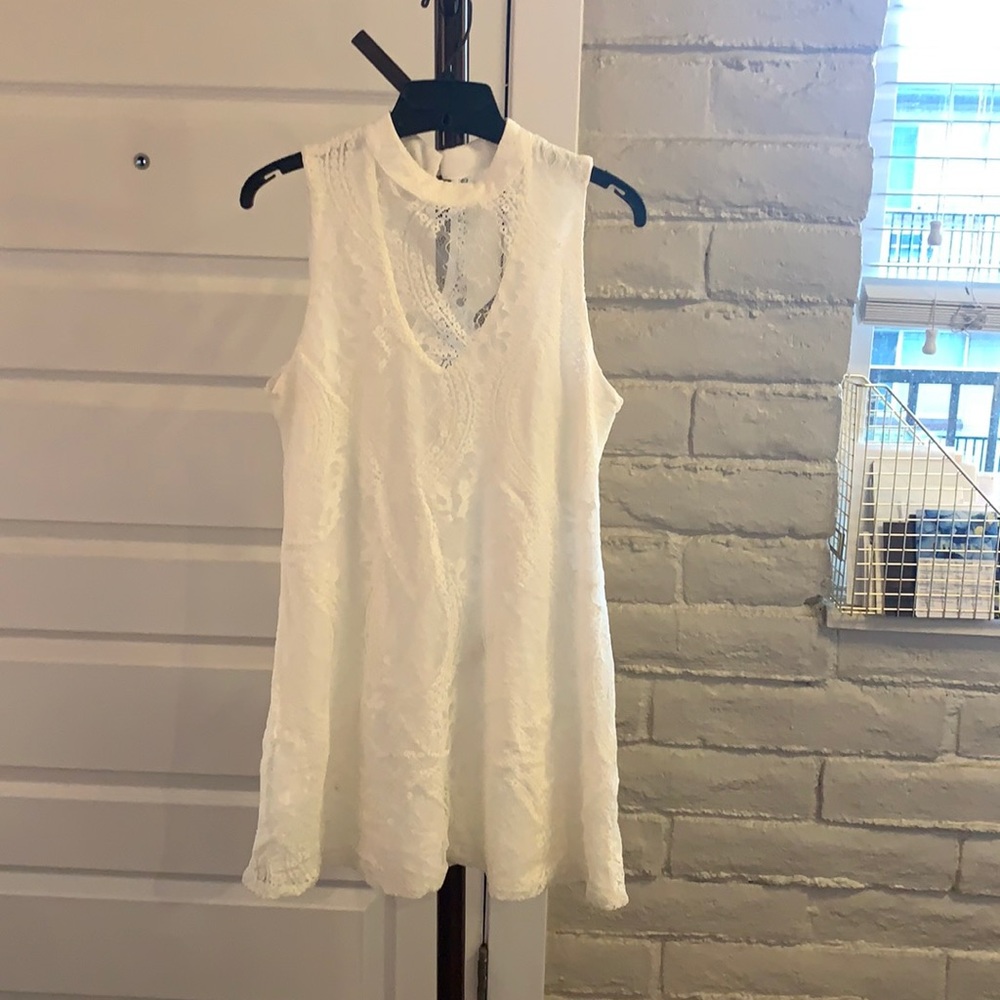White Francesca’s Lace Dress